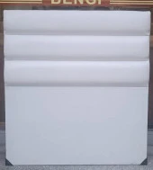 Başlık DK 90324 Tek Kişi 100 Model Suni Deri  beyaz Kumaş Yatay Dilimli El Yapım thumbnail 8