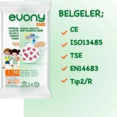 Evony Kids Yumuşak Elastik Kulaklı Cerrahi Maske 10'lu - 2