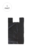 Siyah Hışır Atlet Poşet Mini Boy 22x31 cm 1 Paket Takriben 500 Adet - 1