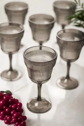 Akrilik Füme Tekli Kadeh & Su Meşrubat Kahve Yanı Bardağı 300 ml ( Cam Değildir ) - 3