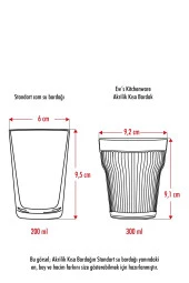 Akrilik Füme Tekli Kısa Bardak & Su Meşrubat Kahve Yanı Bardağı 300 ml ( Cam Değildir ) - 4