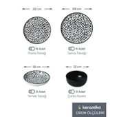 Keramika Keraart Shadow Nordic Yemek Takımı 24 Parça 6 Kişilik 21434 - 4