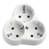 Golyat Papatya Yonca 3lü Grup Priz Fiş Priz Topraklı Çoklu Çoğaltıcı Kablosuz Üçgen thumbnail 3