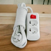 Topraklı Anahtarlı Düğmeli Çoklu 5 Metre Kablolu 2li Grup Priz Fiş Çoğaltıcı Asmalı Uzatma thumbnail 3