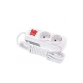 Topraklı Anahtarlı Düğmeli Çoklu 5 Metre Kablolu 2li Grup Priz Fiş Çoğaltıcı Asmalı Uzatma thumbnail 5