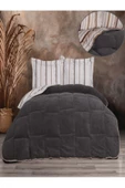 Gri Comforter 4lü Battaniyeli Kışlık Uyku Seti - 1