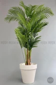 BİÇİÇEK   YAPAY AREKA AĞACI  BÜYÜK BOY PALMİYE AĞACI 4 BAMBU GÖVDELİ 220CM ANTRASİT RENK YALI SAKSIDA - 10