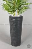 YAPAY AREKA AĞACI PALMİYE AĞACI 33 YAPRAKLI BAMBU GÖVDELİ BEYAZ KUMSAL SAKSI SALON ÇİÇEĞİ 150CM - 7