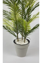 BİÇİÇEK   YAPAY AREKA AĞACI PALMİYE AĞACI 33 YAPRAKLI BAMBU GÖVDELİ BEYAZ YALI SAKSIDA SALON ÇİÇEĞİ 110CM thumbnail 4