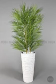 YAPAY AREKA AĞACI PALMİYE AĞACI 33 YAPRAKLI BAMBU GÖVDELİ BEYAZ KUMSAL SAKSI SALON ÇİÇEĞİ 150CM - 5