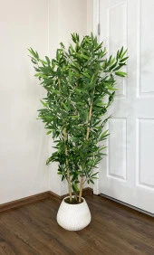 BİÇİÇEK   YAPAY BAMBU AĞACI  160CM YOĞUN YAPRAKLI BÜYÜK SAKSIDA thumbnail 2