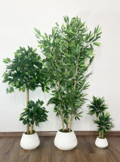 BİÇİÇEK   YAPAY BAMBU AĞACI  60CM YOĞUN YAPRAKLI - 5