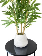 BİÇİÇEK   YAPAY BENJAMİN AĞACI 160CM VE YAPAY BAMBU AĞACI 125CM YOĞUN YAPRAKLI - 3