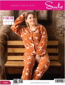 Sude P-200-205 Battal Gömlek Polar Kadın Pijama Takımı - 1