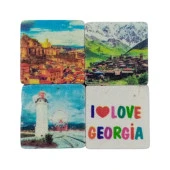 Gürcistan Temalı Dörtlü Taş Magnet thumbnail 1