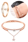 Kadın Bilekliği Takı Rose Gold Hediye Şık RB66 - 1