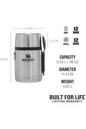 Stanley Adventure Kaşıklı 0,53 Litre Çelik Yemek Termosu - Çelik - 3