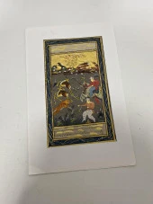 Ormanda Av Adlı El Yapımı Minyatür Resim 21x11,5 cm thumbnail 2