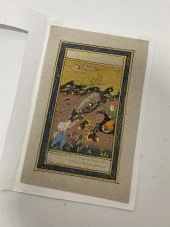 Ormanda Avcılık Adlı El Yapımı Minyatür Resim 21x12 cm thumbnail 3