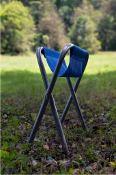 Exent Katlanır Balıkçı taburesi, kamp taburesi, piknik taburesi, Kamp Sandalyesi-Mavi-**2 ADET** - 4