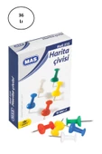 Mas Renkli Harita Çivisi Silindirik 36'lı - 1
