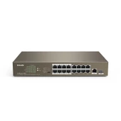 TENDA  16 portlu 10/100Mbps +1 Gigabit/SFP Slots Switch With 16-Port PoE TEF1118P-16-150W - 1