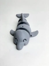 3D Hareketli Yunus Figürlü Oyuncak - Gri thumbnail 2