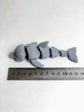 3D Hareketli Yunus Figürlü Oyuncak - Gri thumbnail 5