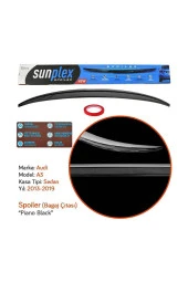 Audi A3 Sedan 2013-2019 Spoiler Bagaj Çıtası Piano Black Spo-2 001 101 thumbnail 3