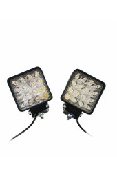 16 Ledli Çalışma Lambası 2 Adet 12-24 Volt Uyumlu Ücretsiz Kargo En 1 Yıl Garanti thumbnail 1