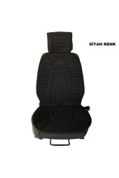 Oto Koltuk Minderi Kılıfı Lüx Seri Siyah Renk Iki Ön Yeni Ürün thumbnail 2