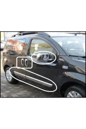 Fiat Fiorino 3lü Krom Set Yan Kapı Çıtası Kapı Kolu Ayna Kapağı - 1