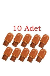 5w T10 12v Dipsiz Ampül Turuncu 10 Adet thumbnail 1