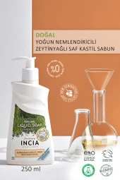 Incıa 100 Doğal Sıvı Kastil Sabunu Yoğun Nemlendirici Zeytinyağlı 10 Bitkisel Değerli Yağ Vegan 250 Ml - 2