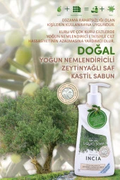 Incıa 100 Doğal Sıvı Kastil Sabunu Yoğun Nemlendirici Zeytinyağlı 10 Bitkisel Değerli Yağ Vegan 250 Ml - 4