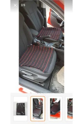 Terletmez Oto Kilim Ön Ve Arka 3lü Serme Set Serme Kilim Kırmızı Siyah thumbnail 3