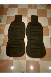 Seat Siyah Renk Üniversal Oto Kılıf Koltuk Ön 2 Takım Ortapedik Süngerli Terletmez thumbnail 3