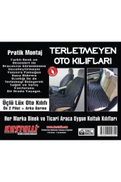 Kustuli 3lü Lux Pilot Oto Kılıfı Siyah/beyaz (arka Koltuk Serme) 18066 thumbnail 2