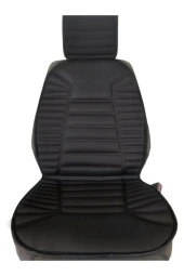 Lüks Oto Koltuk Minderi Kılıfı Siyah Renk Iki Ön Koltuk thumbnail 1