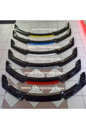 4 Parça Ön Lip Üniversal Ön Tampon Eki Piano Black Kırmızı-mavi-sarı-gri-beyaz - 1