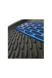 Fiat Doblo Tüm Modellere Uygun Krom Mavi Siyah 3d Havuzlu Paspas Üniversal thumbnail 2