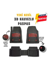 Citroën C3 2021 Model 3d Havuzlu Paspas Kırmızı Krom Kaplama thumbnail 1