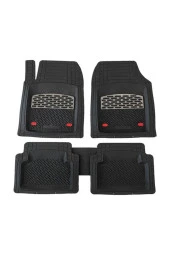 Ford Fiesta Uyumlu Universal Derin Havuzlu Paspas Krom Karbon thumbnail 1