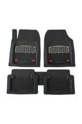 Volkswagen Transporter T5 T6 T7 Uyumlu Universal Derin Havuzlu Paspas Krom Karbon thumbnail 1