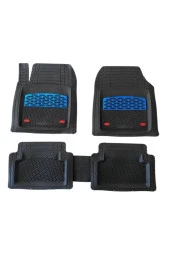 Citroen C-eleysee Tüm Modellere Uygun Krom Mavi Siyah 3d Havuzlu Paspas Üniversal thumbnail 3