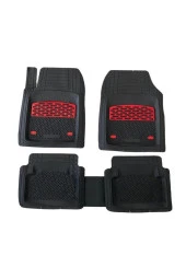 Honda Civic Sedan Uyumlu Universal Derin Havuzlu Paspas Krom Kırmızı thumbnail 1