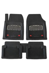 Dacia Sandero 2012 Sonrası Uyumlu Universal Paspas Derin Havuz Kenarlı Krom Karbon thumbnail 1