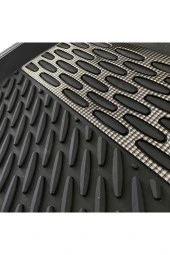 Dacia Sandero 2012 Sonrası Uyumlu Universal Paspas Derin Havuz Kenarlı Krom Karbon thumbnail 2