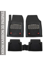 Safir Skoda Kodiaq Uyumlu Universal 3d Paspas Krom Karbon thumbnail 1