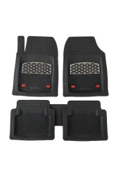 Kia Carens Uyumlu Universal Derin Havuzlu Paspas Krom Karbon thumbnail 1